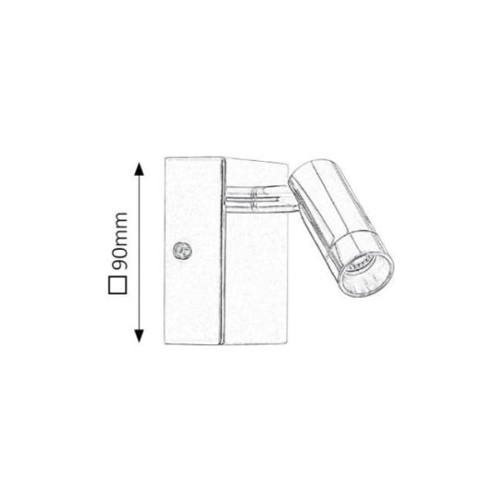 LED Wandleuchte George, chrom 5,6W/560lm – 4000K 3