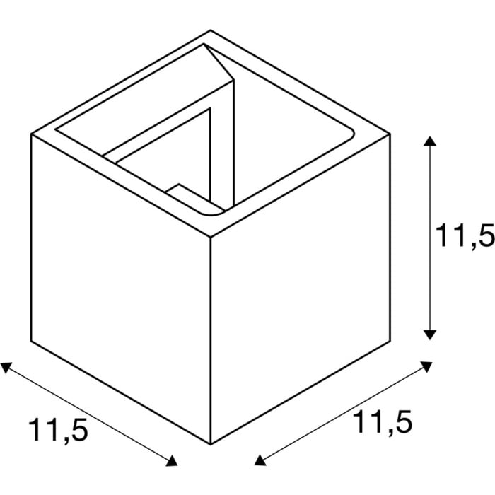 SOLID CUBE, Wandleuchte, QT14, grau, max. 25W 5