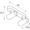 NOBLO,  LED Wand-Deckenaufbauleuchte,  2700K weiß 12