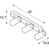 NOBLO,  LED Wand-Deckenaufbauleuchte ,2700K silber 8