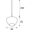 PANTILO CONVEX 29,  Pendelleuchte E27 chrom 14