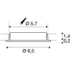 DL 126, Einbauleuchte, LED SMD, 3000K, rund, chrom, max. 3W, inkl. Blattfedern 12