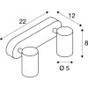 HELIA, Wand- und Deckenleuchte, zweiflammig, LED, 3000K, 35°, weiß 4