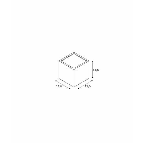 SITRA CUBE,  Wandleuchte, TCR-TSE, IP44, weiß, max. 18W