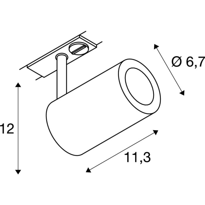 ENOLA B TRACK, QPAR51 silbergrau 50W, inkl. 1P.-Adapter 3